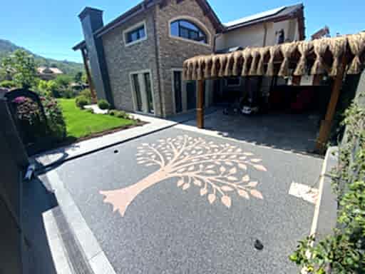 bahçe zemin kaplama-taş halı