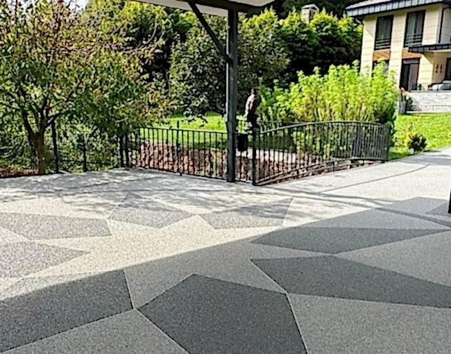 bahçe zemin kaplama taş halı aquazemin